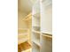 Bright white closet with shelves and hanging rod at 749 Rossmore Dr, Las Vegas, NV 89110