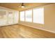 Bright sunroom with wood ceiling, light flooring, and multiple windows at 749 Rossmore Dr, Las Vegas, NV 89110