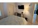 Bright bedroom with a queen bed, TV, and ample closet space at 9000 Las Vegas Blvd # 1013, Las Vegas, NV 89123