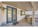 Outdoor patio with built-in grill and access to backyard at 1624 Ravanusa Dr, Henderson, NV 89052