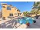 Resort-style backyard with a large pool and entertaining area at 1717 Silver Point Ave, Las Vegas, NV 89123