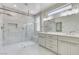 Elegant bathroom featuring double vanity and large walk-in shower at 2600 Memphis Ave, Henderson, NV 89052