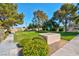 Landscaped courtyard with grassy areas at 3357 Narod St, Las Vegas, NV 89121