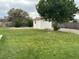 Nice sized backyard with storage shed, tree, and grassy area, lots of potential at 390 China St, Pahrump, NV 89048