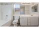 Bathroom with white vanity, toilet, and bathtub/shower at 66 Belle Soleil Ave, Las Vegas, NV 89123