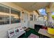 Covered patio with seating and a view, ideal for morning coffee at 929 Rockview Dr # 202, Las Vegas, NV 89128