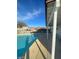 Swimming pool view from covered patio at 1590 Mustang Dr, Henderson, NV 89002