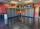 Spacious garage with custom installed cabinets and epoxy flooring at 181 Elexese Ct, Las Vegas, NV 89183