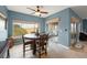 Casual dining area with table and chairs, overlooking a golf course at 2520 Links Dr, Laughlin, NV 89029