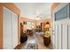 Home office with built-in shelving and hardwood floors at 2520 Links Dr, Laughlin, NV 89029