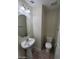 Small bathroom with pedestal sink at 4202 Mango Tree Ct, Las Vegas, NV 89115