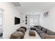 Finished basement recreation room with sectional sofa at 600 N Carriage Hill Dr # 1108, Las Vegas, NV 89138