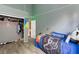 Bedroom with a closet and Fortnite bedding at 207 Charter Oak St, Henderson, NV 89074
