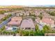 Aerial view of community with many luxury homes and pool at 4078 San Franchesca Ct, Las Vegas, NV 89141