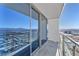 Spacious balcony offering stunning panoramic city views at 4381 W Flamingo Rd # 3819, Las Vegas, NV 89103