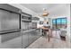 Modern kitchen with stainless steel appliances and wood countertops at 4381 W Flamingo Rd # 3819, Las Vegas, NV 89103