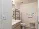 Cozy bathroom with essential amenities, a spacious vanity, and an overhead ventilation at 6701 Dorita Ave # 201, Las Vegas, NV 89108