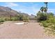 Spacious backyard concrete patio with mountain views at 672 Los Feliz St, Las Vegas, NV 89110