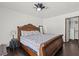 Spacious bedroom with wood flooring and large walk-in closet at 672 Los Feliz St, Las Vegas, NV 89110