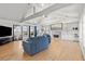 Spacious living room with hardwood floors and fireplace at 672 Los Feliz St, Las Vegas, NV 89110