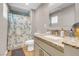 Clean bathroom with granite countertop and shower/tub combo at 821 Mar Jay Ct, Las Vegas, NV 89107