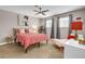 Elegant bedroom featuring a king-size bed and chaise lounge at 821 Mar Jay Ct, Las Vegas, NV 89107
