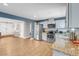 Clean lines in this kitchen with stainless steel appliances and granite counters at 821 Mar Jay Ct, Las Vegas, NV 89107