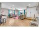 Spacious living room with comfy sofas and pink rug at 821 Mar Jay Ct, Las Vegas, NV 89107