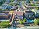 Aerial view of house, backyard, and pool; located in a quiet residential neighborhood at 25 Via Corvina, Henderson, NV 89011