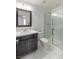 Clean bathroom with a large shower and modern vanity at 25 Via Corvina, Henderson, NV 89011
