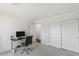 Home office with built in desk and sliding doors at 25 Via Corvina, Henderson, NV 89011