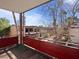 Private balcony overlooking a tree-lined courtyard at 350 E Desert Inn Rd # H208, Las Vegas, NV 89109