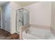 Bathroom with shower and bathtub at 353 E Bonneville Ave # 711, Las Vegas, NV 89101
