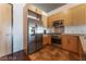 Modern kitchen with stainless steel appliances and wood cabinets at 353 E Bonneville Ave # 711, Las Vegas, NV 89101