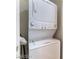 Stackable washer and dryer in closet at 353 E Bonneville Ave # 711, Las Vegas, NV 89101
