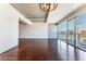 Modern living room with hardwood floors and city views at 353 E Bonneville Ave # 711, Las Vegas, NV 89101