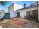 Private backyard with patio and storage area at 4071 Village Sq, Las Vegas, NV 89121