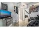 Bedroom with a view, large TV, and ample closet space at 4071 Village Sq, Las Vegas, NV 89121