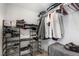 Well-organized closet with hanging rods and shelving at 4071 Village Sq, Las Vegas, NV 89121