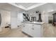 Updated kitchen with island and gray countertops at 4071 Village Sq, Las Vegas, NV 89121