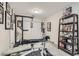 Home gym featuring exercise equipment and sports memorabilia at 495 Granite Arch St, Las Vegas, NV 89138
