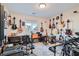 A music room with a window and many instruments displayed around the room at 495 Granite Arch St, Las Vegas, NV 89138