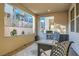 Covered patio with grill and seating at 495 Granite Arch St, Las Vegas, NV 89138