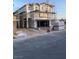 New two-story home under construction featuring scaffolding around the exterior structure at 6592 Tumoulin St, Las Vegas, NV 89148