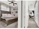Bedroom with a king-size bed and access to another room at 7036 Winstar St # A, Las Vegas, NV 89131