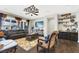 Open living area featuring dark hardwood floors, comfortable seating, and a coffee bar at 7036 Winstar St # A, Las Vegas, NV 89131