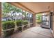 Enclosed patio with views of landscaped community, offering a tranquil outdoor space at 9321 January Dr, Las Vegas, NV 89134