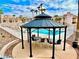 Poolside gazebo with seating for relaxation at 1952 Las Palmas Ln # 132, Laughlin, NV 89029