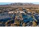 Aerial view of community amenities, including tennis courts at 3109 Frigate Way, North Las Vegas, NV 89084