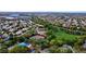 Neighborhood overview showing homes, park, and city skyline at 316 Pleasant Summit Dr, Henderson, NV 89012